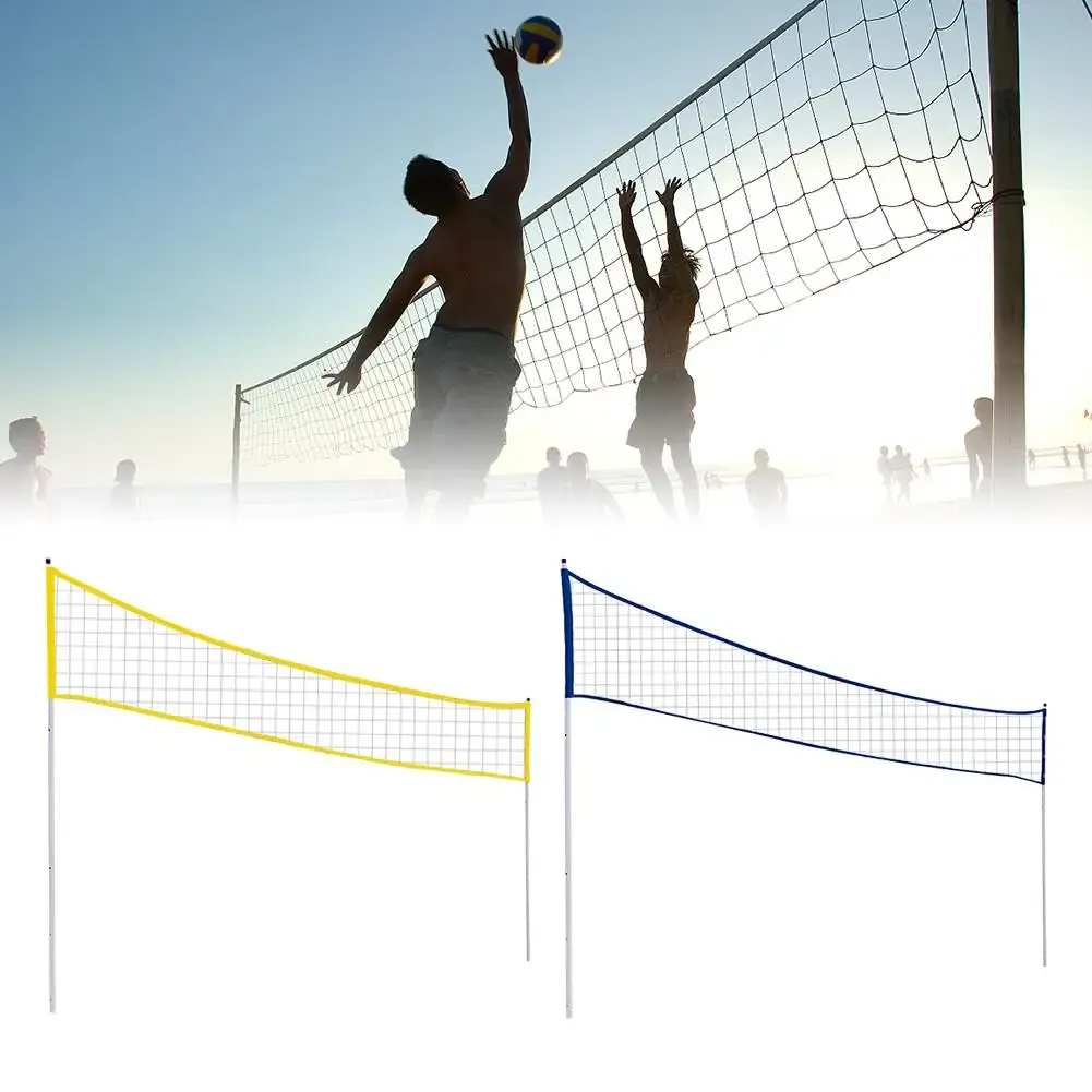 Volleyball Outdoor Portable Volleyball Net Rack Rack Radiable Radillenable Volleyball Net Holder Beach Grass Park Badminton Net Stand de badminton