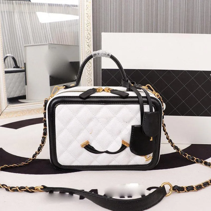 10a модельер дизайнерские сумочки сумки цепная женская туалебная сумка для туалебных принадлежностей Классическая косметическая косметическая косметическая сумка Мини Модное плечо UQFIG
