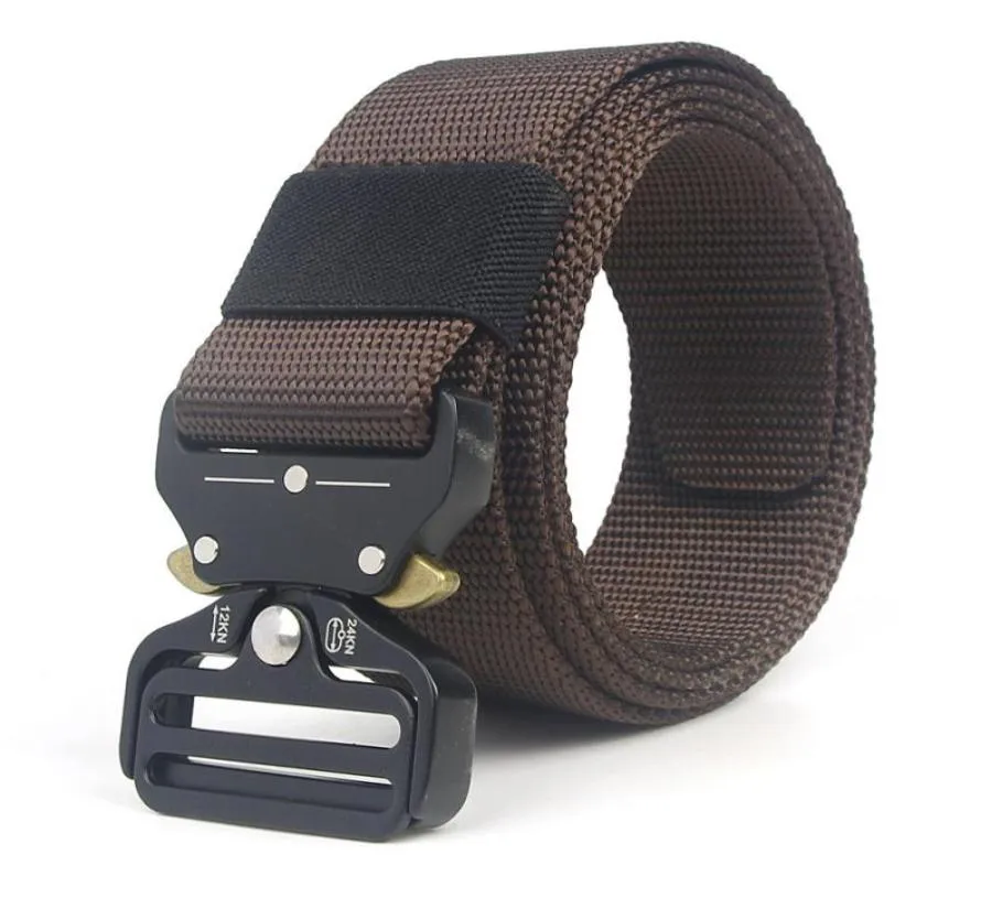 Army Tactical Waist Belt Man Jeans Male Military Cash Chaved Canvas Nylon Duty Strap3366161