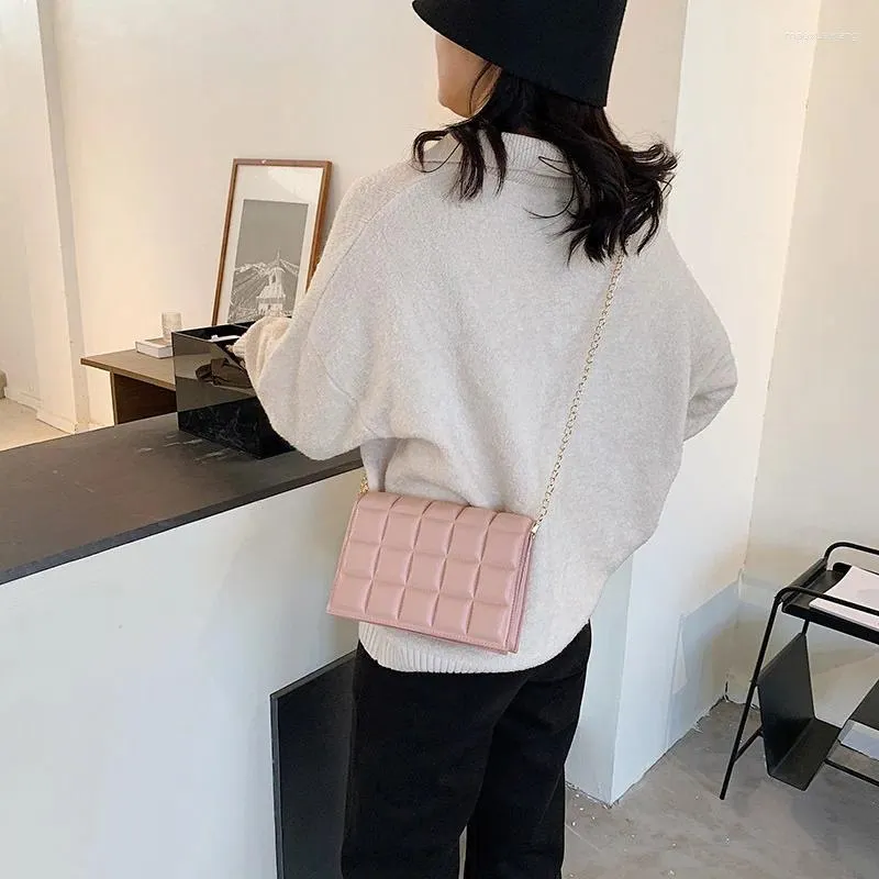 Shoulder Bags 2024 Winter All-match Woven Bag Fashion Small Square For Women Luxury Handbags Sac