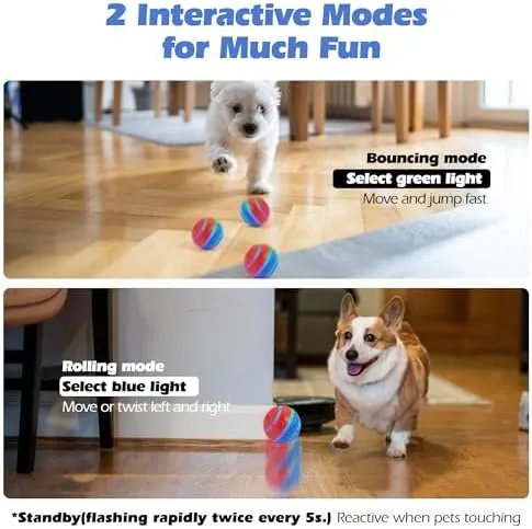 thumbnail image 2 of Anti Chew Spray For Dogs Interactive Dog Toys Pet Prime Interactive Toy Poodle Dog Ball - Durable, 2 Modes Motion Active Rolling Ball For Dogs, USB Rechargeable & Self-Moving With LED Lights 2 of 13