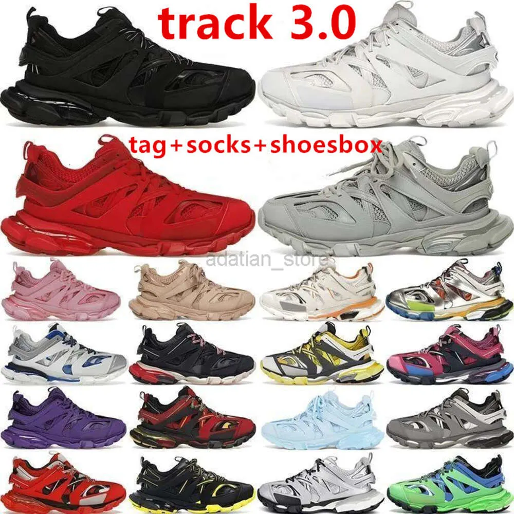 Herren Frauenschuhe Tracks 3.0 Designer lässige Schuhe Plattform Sneakers Herren Trainer Paris Triple White Black Pink Grey Orange Blue Sport Sneaker Dress Schuhe Größe 36-46