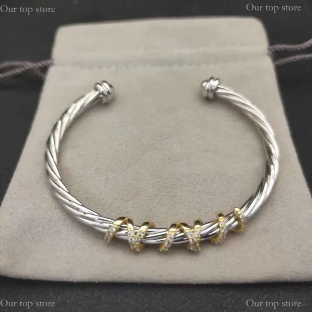 David Yurma Bracelet Designer Cable Bracelet Jewelry for Momen Men Men Gold Silver Pearl Head Cross Banglelet Bracelet Dy Jewelry Man Christmas Gift 965