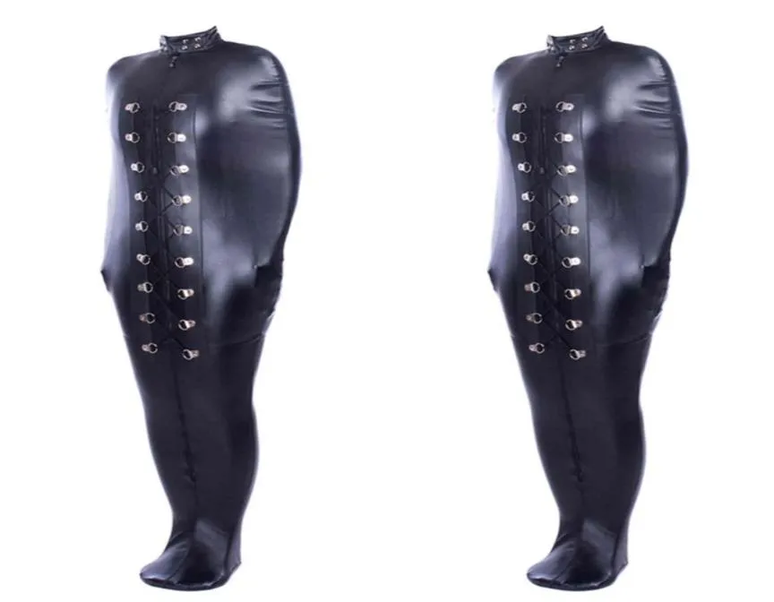 Bondage bodysuit pu läder full väska bdsm bindemedel straitjacket sovsäck fetisch slav begränsningar sele kostym 11231569304
