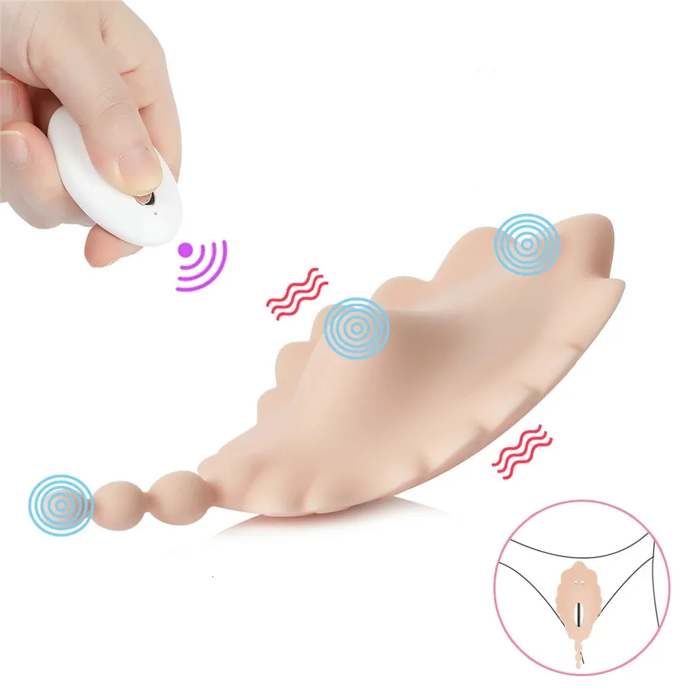 Wearable Butterfly Vibrator Vibrerend slipje Sekspeeltjes voor volwassen vagina clitoris anus massager afstandelijke vrouwelijke masturbator 240412