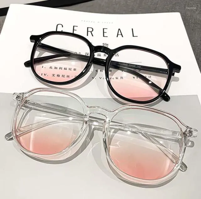 Solglasögon Anti Blue Light Fashion Glasses Frame Women's Blush Geleglasar Ultralight Frames Plain Makeup Artifact Polygonal Eyewear7289264