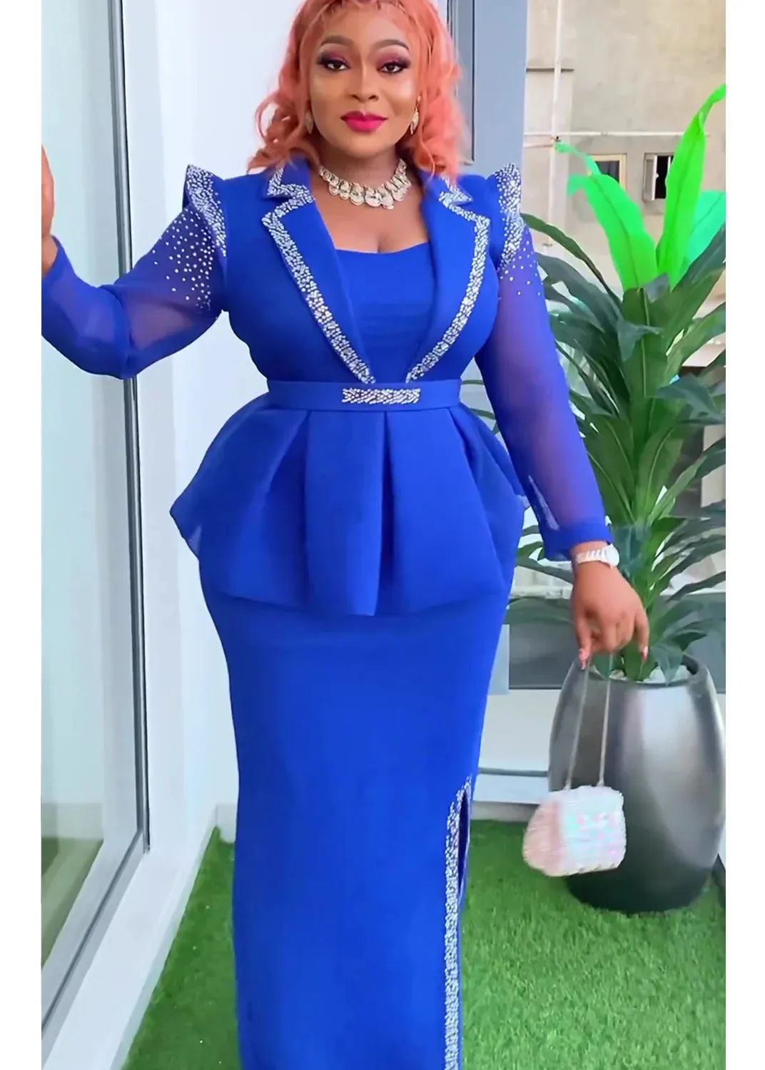 Elegant Dashiki Ankara Dress for Women - Plus Size Ankara Outfit for Wedding Party (2024)