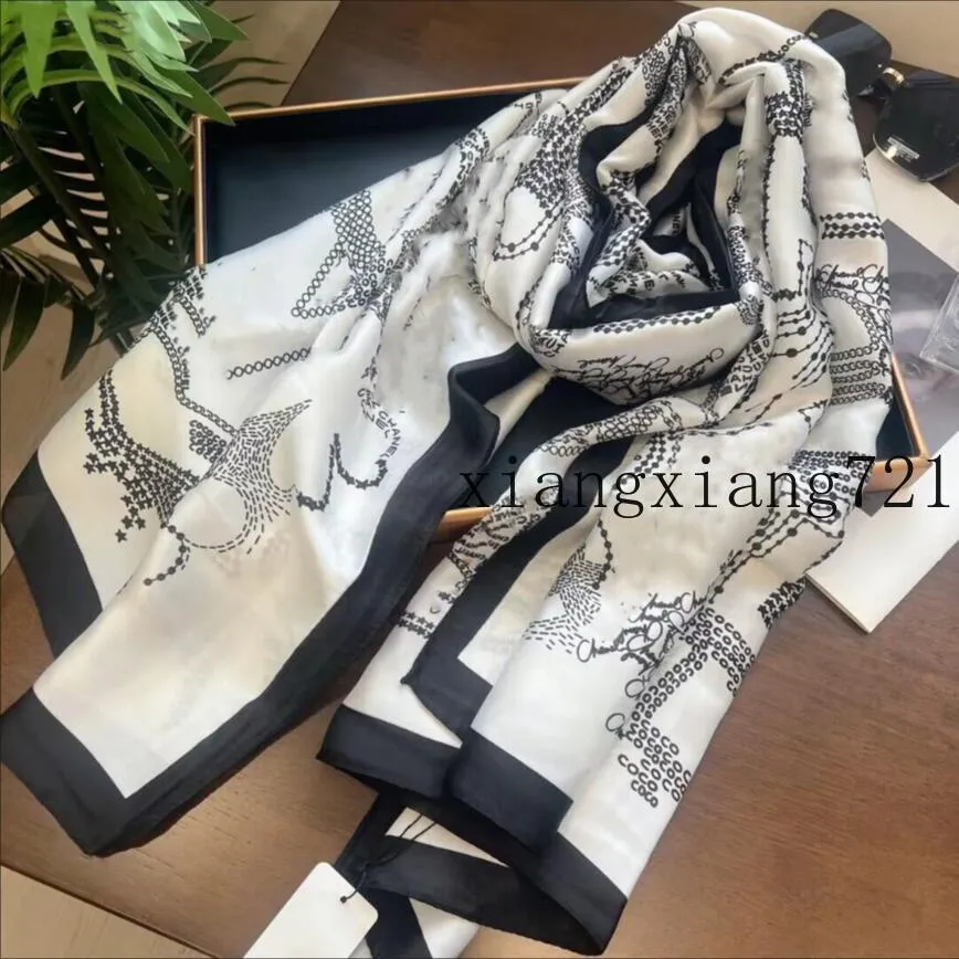 2024 Classic designer women's scarf 180-90cm high quality soft silk scarf spring summer men's and women's shawls travel beach scarf