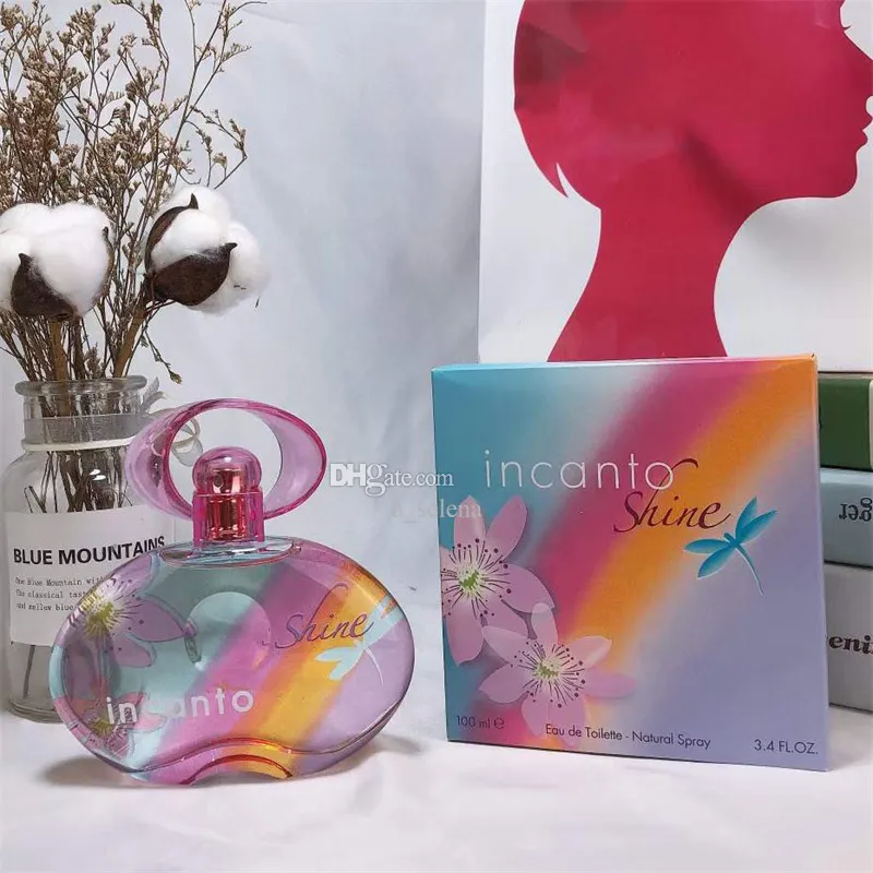 Fragrância feminina 100ml Incanto Shine Perfumes Eau de Toilette Parfum 3.4fl.oz Longa Smite EDT Dream Spray Colônia