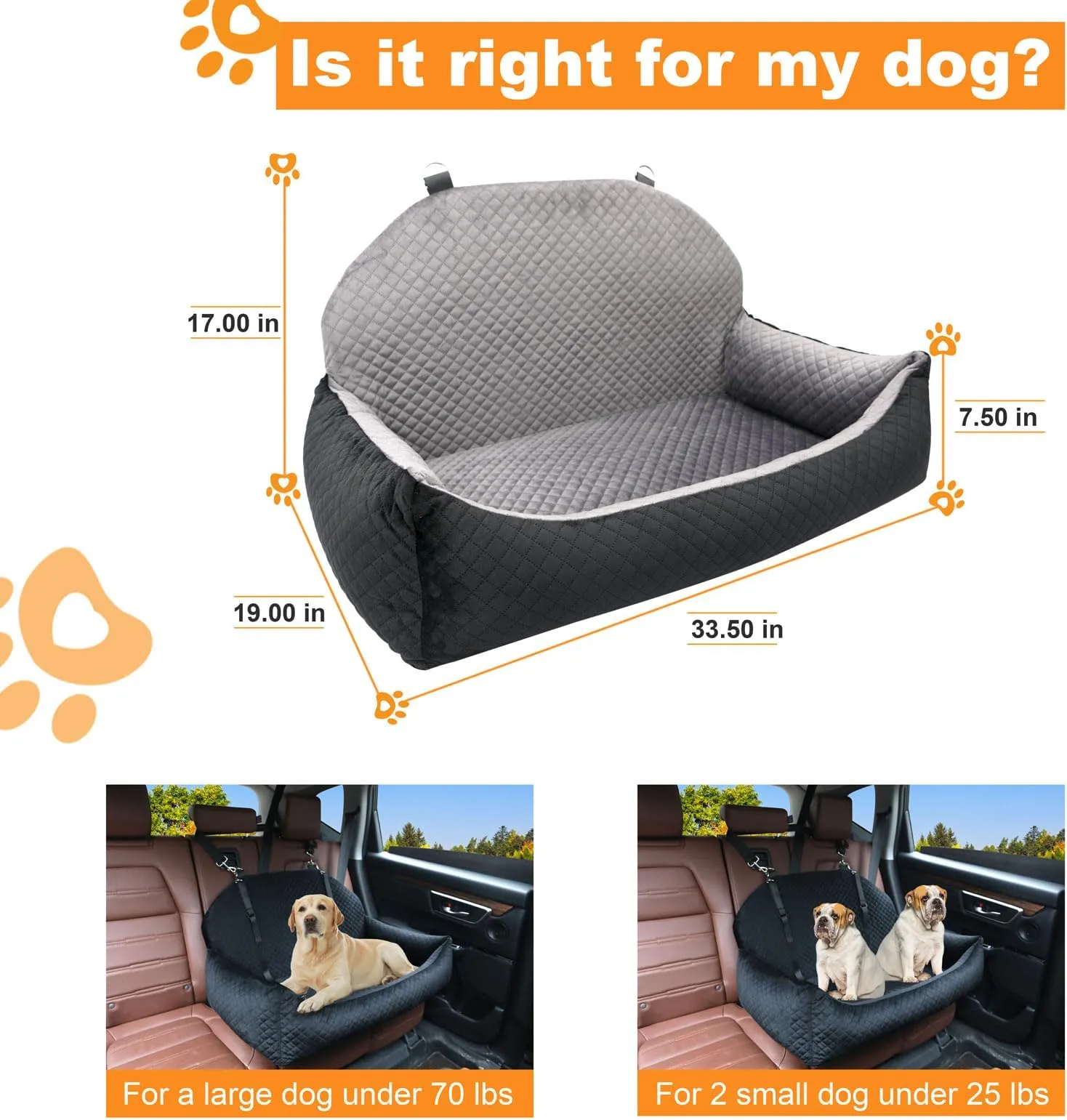 Luxury Dog Booster Seat - Safe & Comfortable Travel Bed For Small/Medium Dogs - View #7