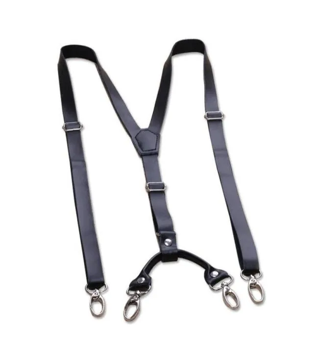 15 cm Real Leather Mans Suspenders Fashion Hook Buckle Husced Elastic Justerable Suspensorio Bretelles Tirantes Casual Trousers4634818