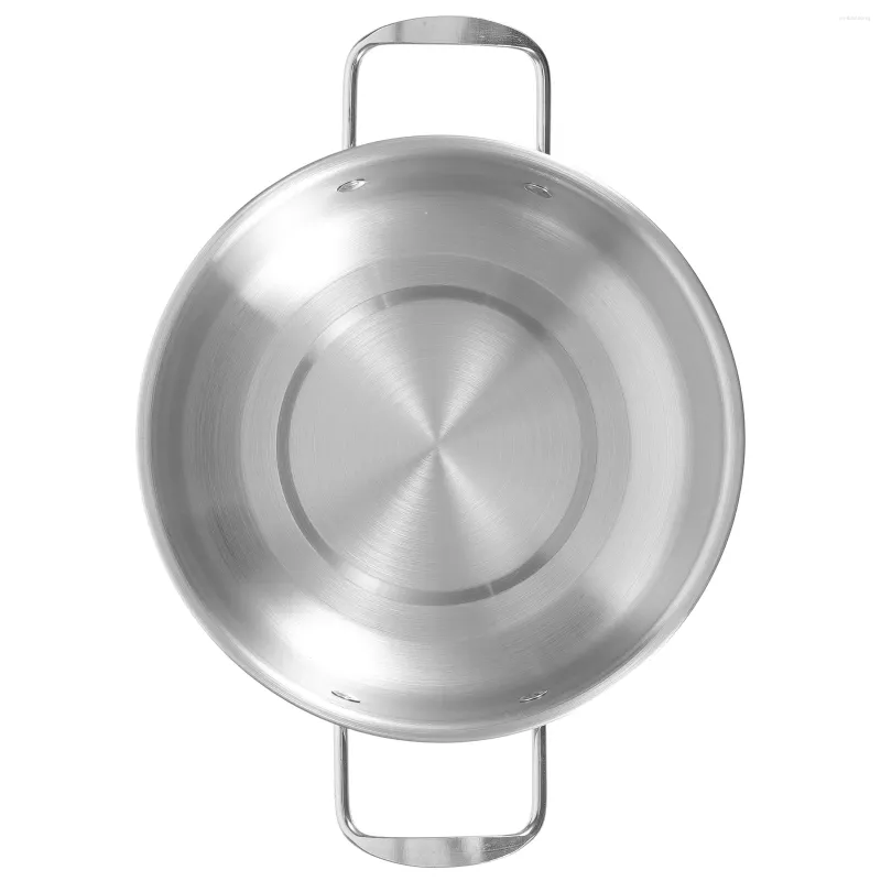 Pans lave-vaisselle SAFE SAFE CLACK INEADERD ACIER ANTI-SPIL POT WOK GRAND POTS POUR NOODLES