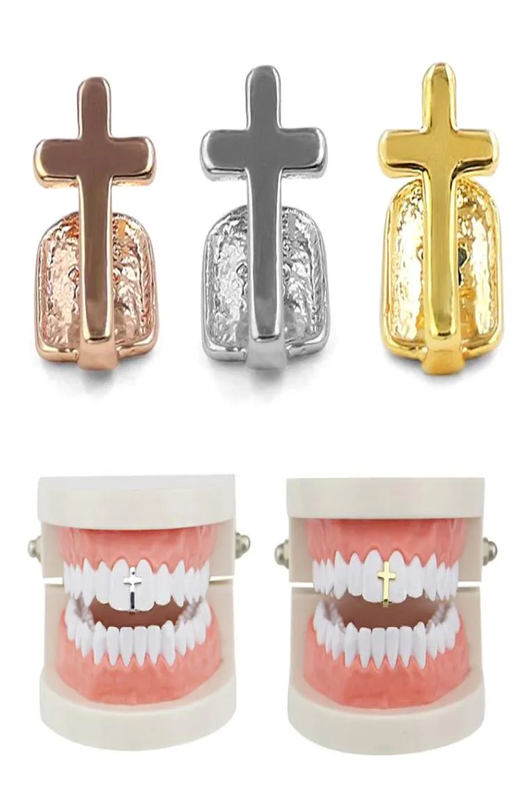 New Arrived Single Gold Braces Teeth Grills Rapper Hip Hop Jewelry Gift7937196