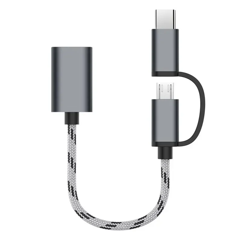 2 I 1 USB 3.0 OTG Adapter Kabel Type-C Micro USB till USB 3.0 Gränssnitt Laddning Kabellinje för mobiltelefonkonverterare för mobiltelefon