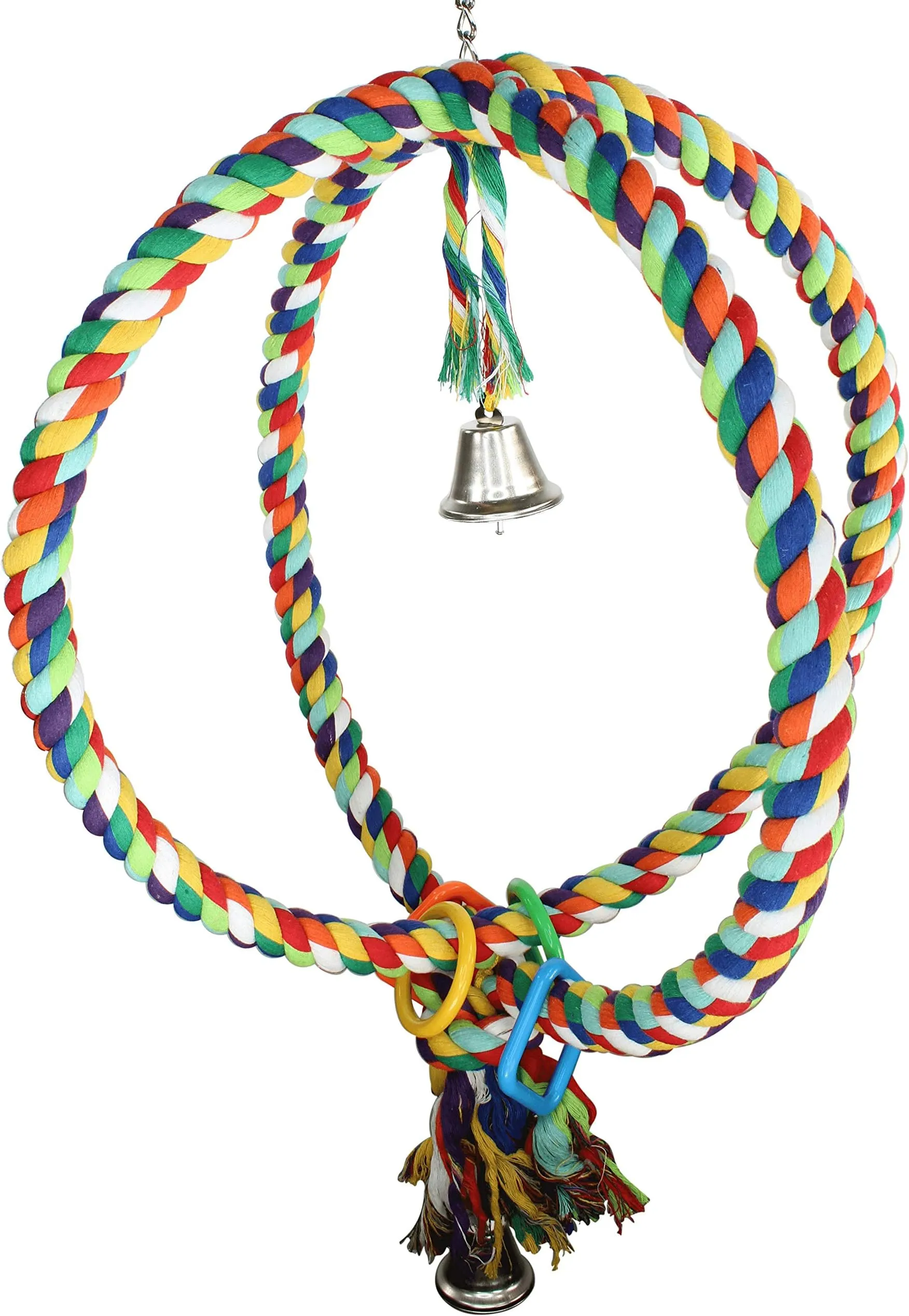 Gallery Detail: Colorful Rope Swing Bird Toy For Large Parrots