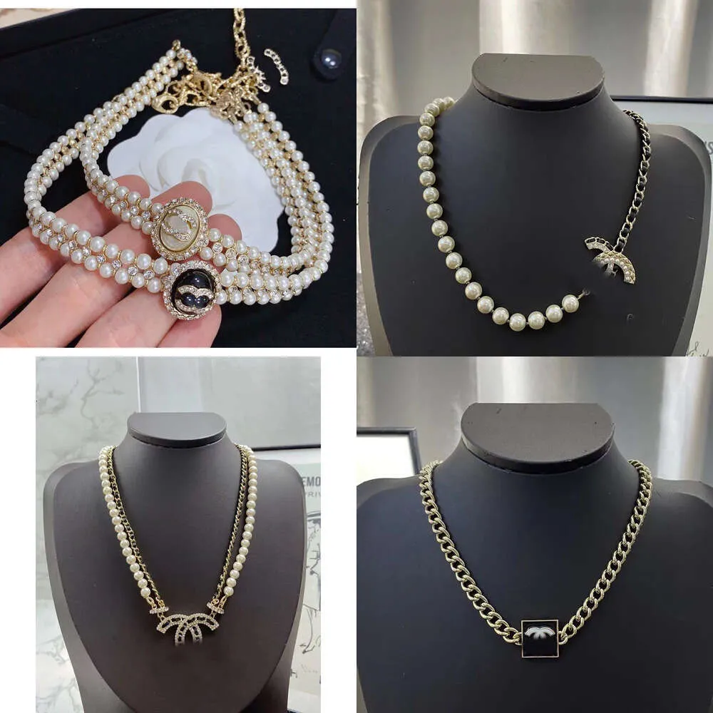 Anhänger Perle Choker Halskette Designer Schmuck Lange Neckalce Klassische Kette für Frauen hochwertige goldene Halsketten Großhandel Originalqualität