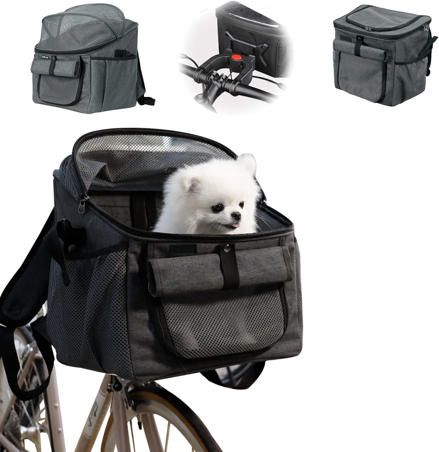 Foldable Bike Pet Carrier: Enjoy Cycling with Your Dog! Premium Bicycle  Basket for Dogs Shop Now!