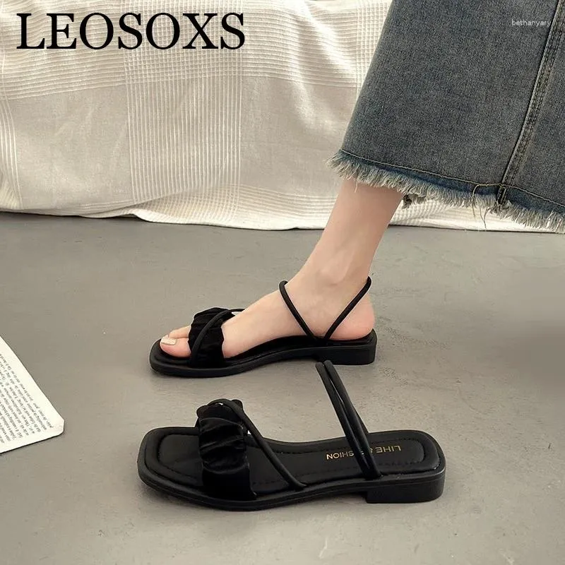 Casual Shoes 2024 Arrival Women Flat Sandals - French-style With Beachy Roman Design Ideal For Summer Dresses And Chic Looks