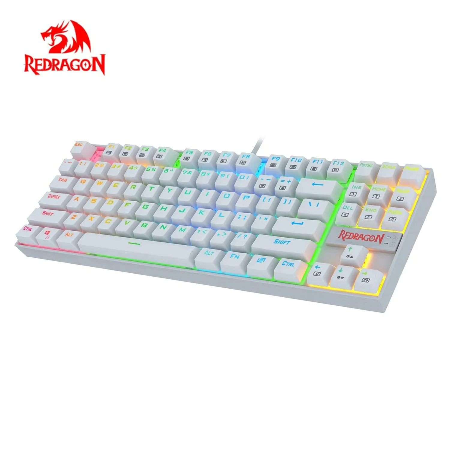 Tangentbord REDRAGON KUMARA K552 RGB Backbellyst LED Mekaniskt spel Keyboard 60% Kompakt 87 Tangent Blue Switches för PC -spelare