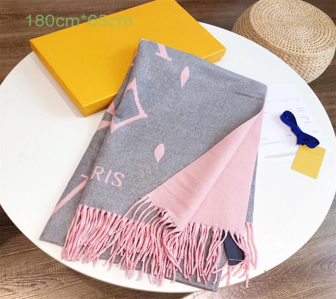 Top Women Man Man Sconhas Fashion Brand 100 Cashmere Scarves para Winter Womens e Mens Long Wraps Tamanho 180x65cm Christmas GIF4164406