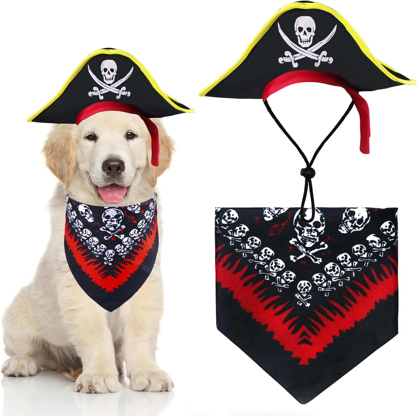 Save Big on Bulk Dog Pirate Costume Dog Costumes Funny Pirate Outfit, Large  Dog Halloween Costumes, Pet Costume With Hat And Bandana For Medium To