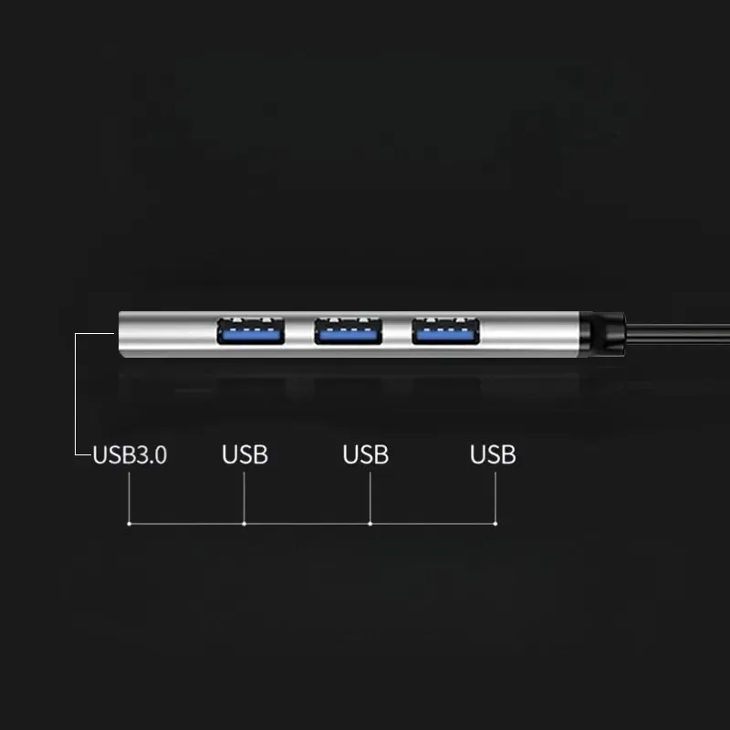 4port USB 3.0 Hub Usb Hub High Speed ​​Type C Splitter for PC Accessoires Multiport Hub 4 PORTS USB 3.0 2.0