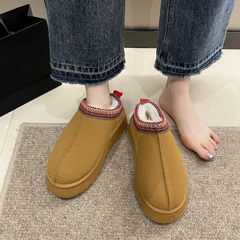 Горячие популярные женщины Tasman Slippers Boots Ancle Ultra Casual теплые ботинки с карточной пылью бесплатно переходной пружины и укороченными балетными балетными квартирами 35-40 DD