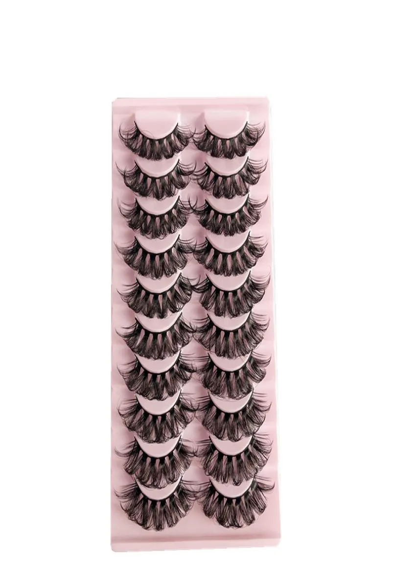 Wimpern Russische Curl Pink Tray Eye Wimpern Faux Mink Wimpernerweiterung natürliche lange falsche Wimpern Make -up Tools4319775