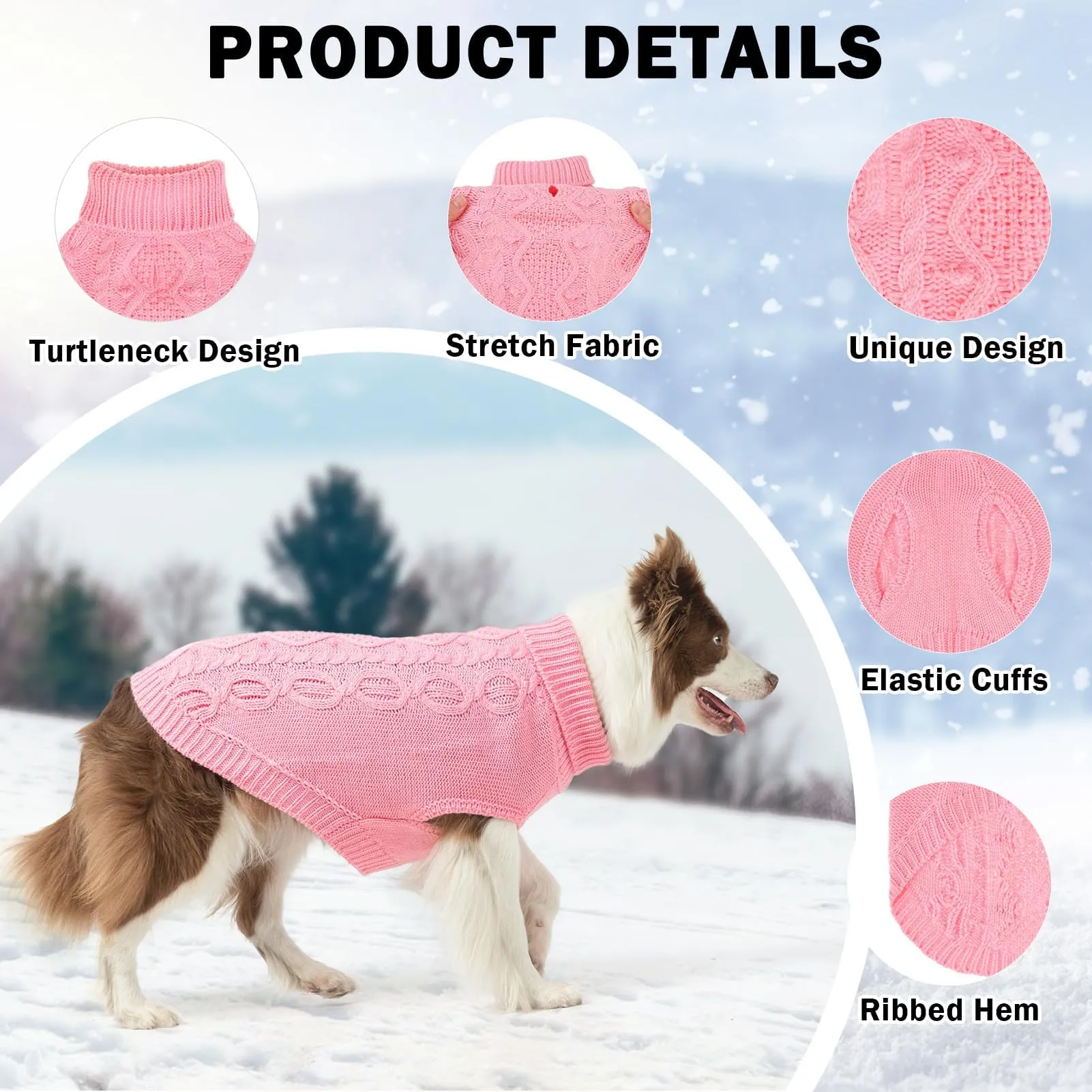 Turtlenecks For Dogs Fitwarm Dog Christmas Outfit Holiday Puppy Sweater Doggie Knitwear Pet Coats Cat Apparel Red White Medium Small Dog Sweaters Amazon