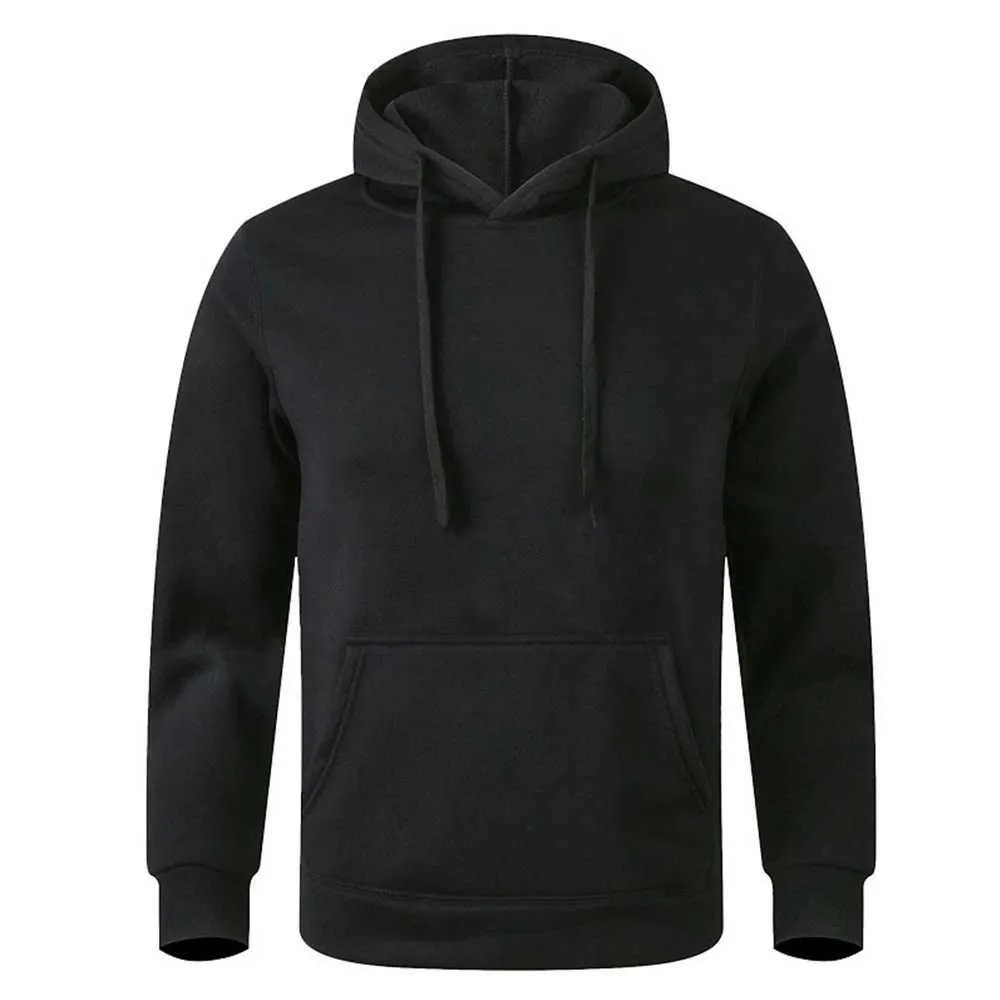 Hoodies pour hommes Sweatshirts printemps d'automne Pull en laine Couleur solide en vrac et à cordon décontracté pour hommes