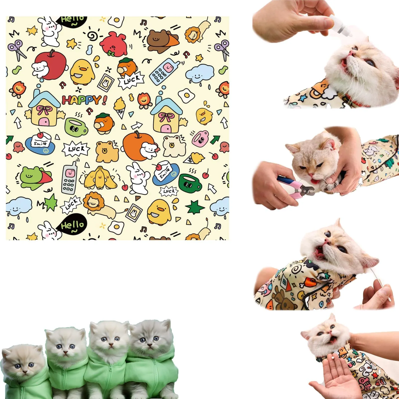 Photo inspiration: Visual Reference: Dhgate Com Stress Free Cat Grooming Wrap Anti Bite Restraint