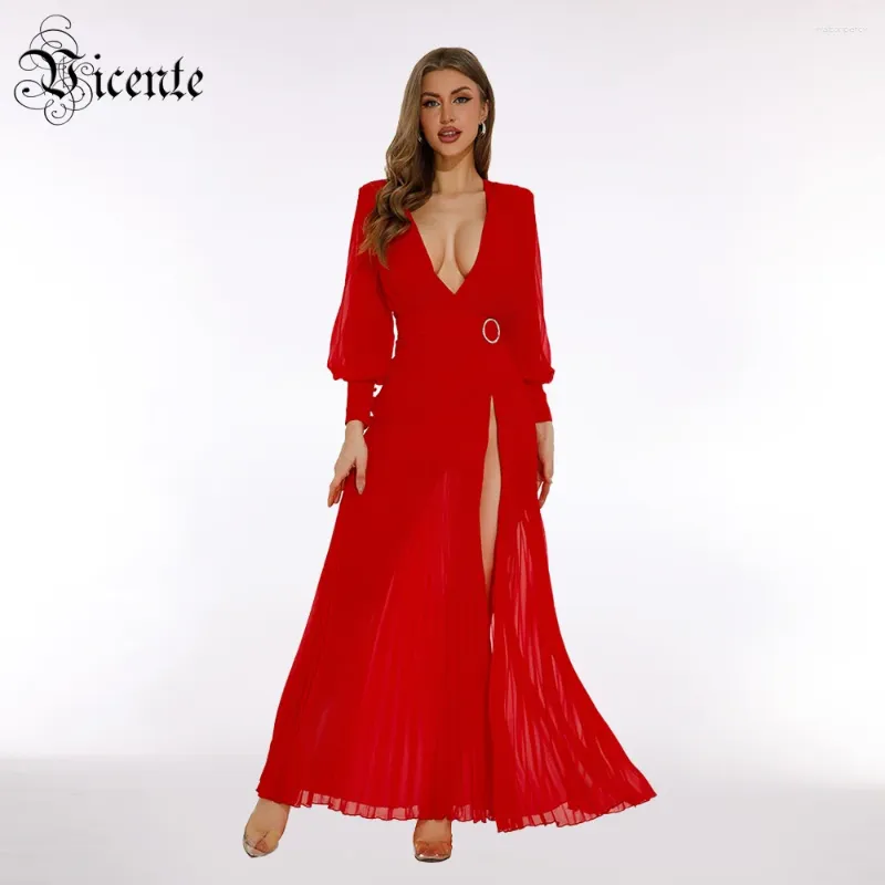 Robes décontractées VC Party de Noël pour femmes en mousseline de soie