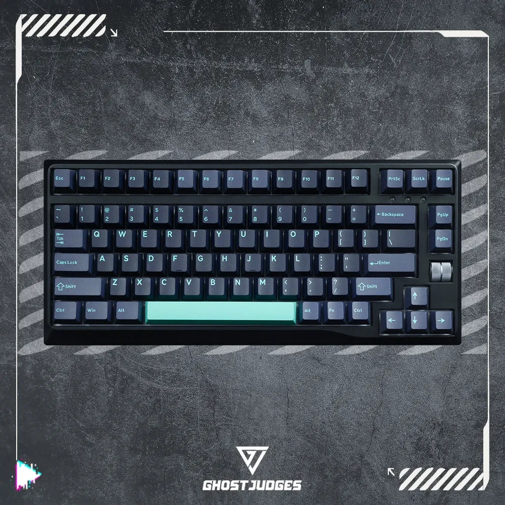 Toetsenboards Ghost Judges Deep Ocean Cherry PBT DoubleShot KeyCap voor MX -toetsenbord 60 65 87 104 XD64 BM60 BM65 vergelijkbaar met Hammerhead