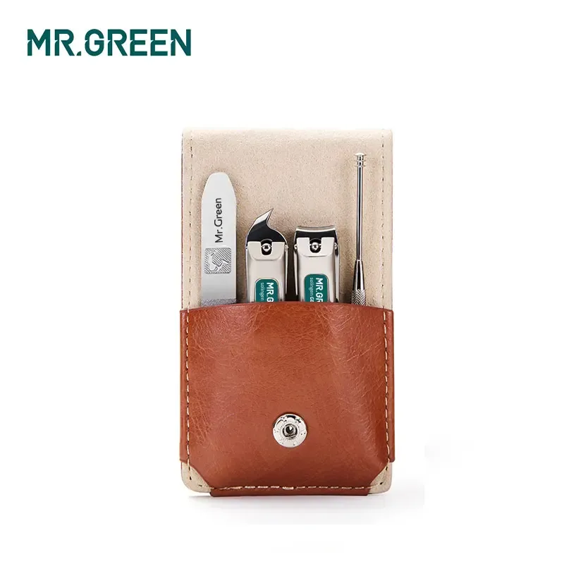 Kits Mr.Green Manicure Set Professional de acero inoxidable Caquelas de uñas cortadas con cuchara de clavos