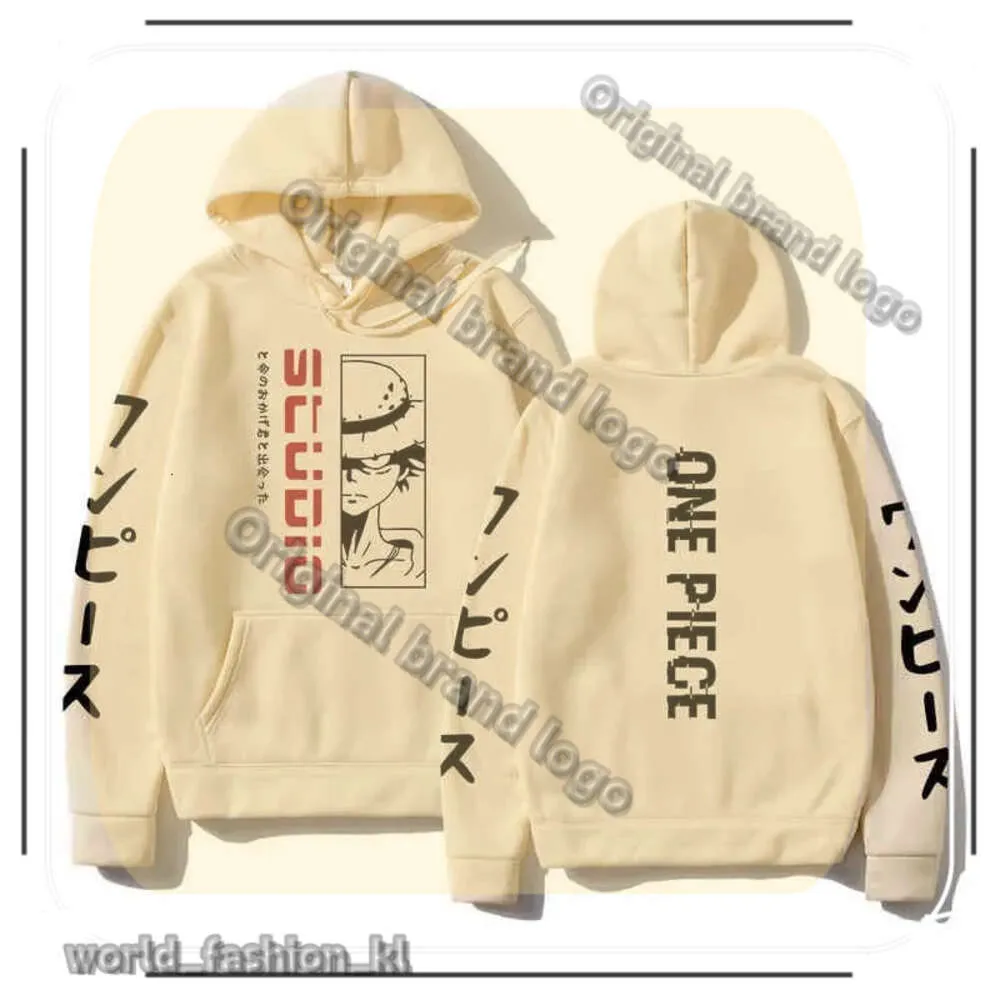 Moda tasarımcıları stüdyo erkek luffy tek parça tasarımcı anime baskılar kazak hoodies moda crewneck sweatshirts harajuku üst sokak kıyafeti 226