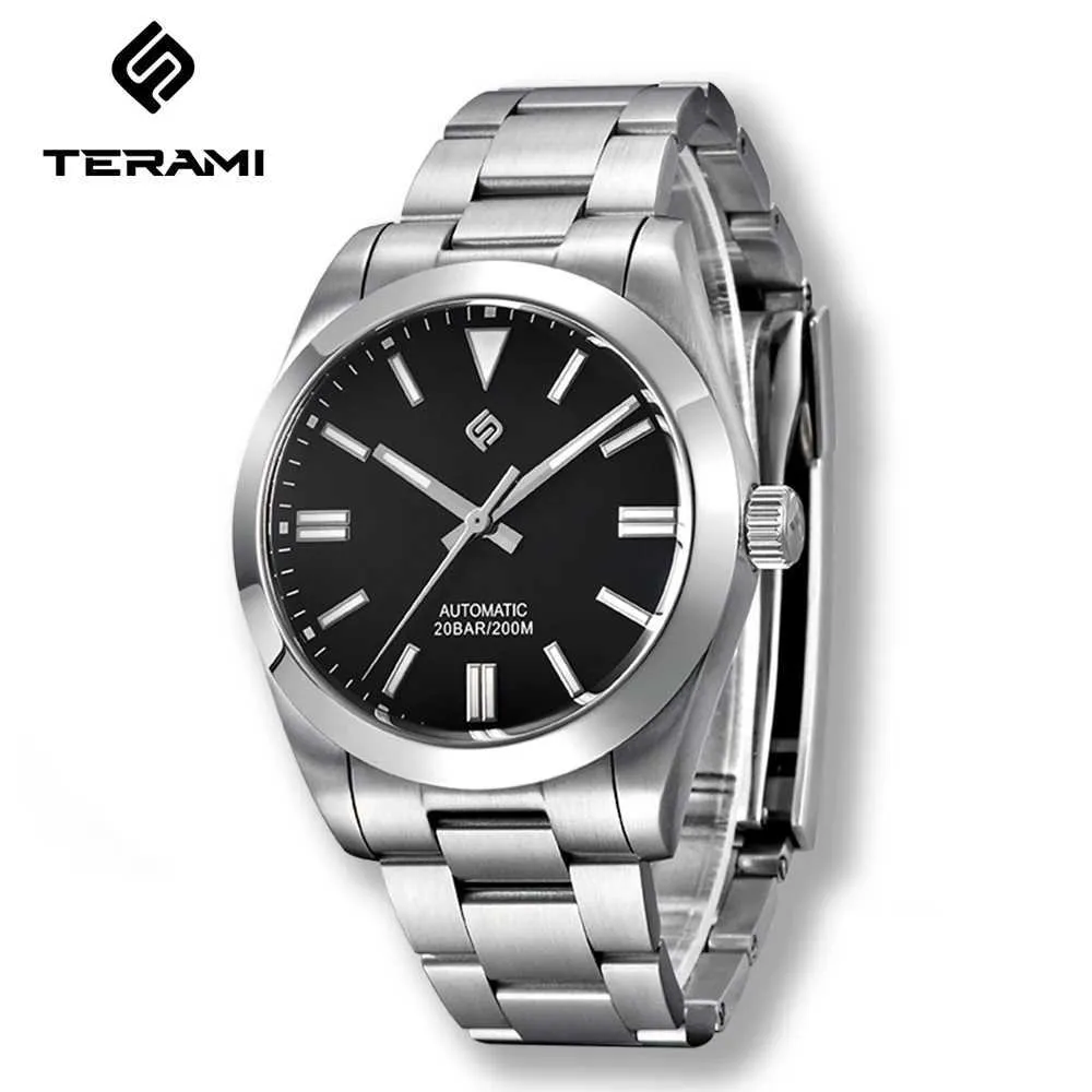 Zegarek terami mechanika biznesowa dla mężczyzn Klasyczna 20bar Waterproof Super Bright Automatic Relij Home Q240426