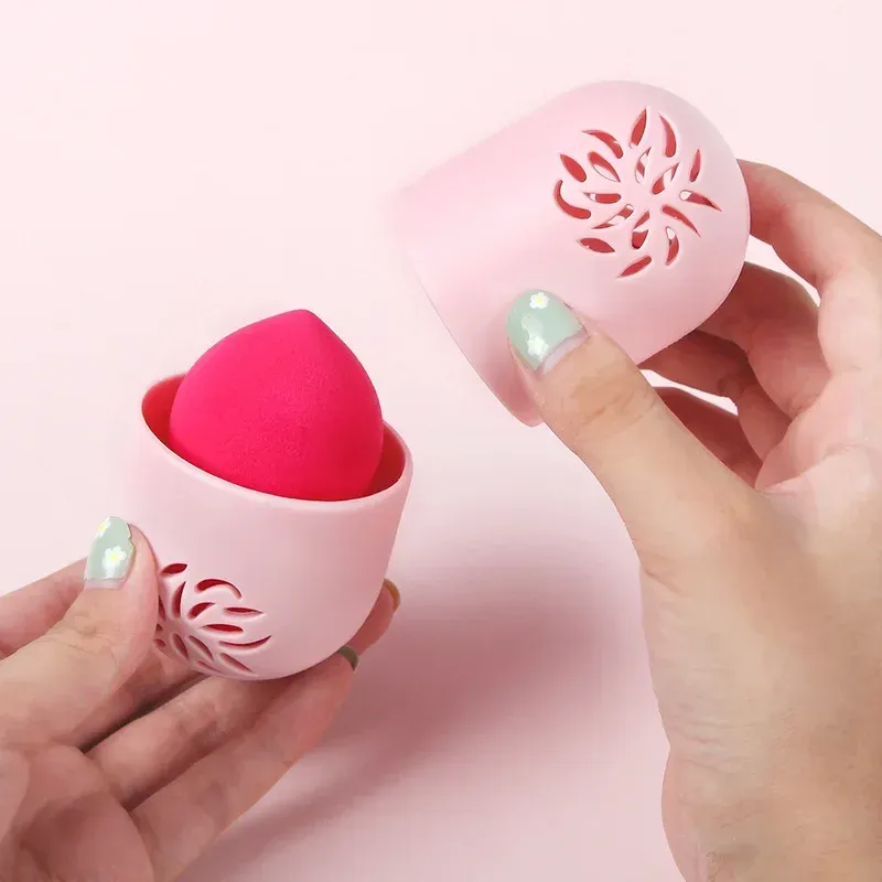 Puff 1pc Portable Makeup Blender Holder Beauty Sponge коробка хранения мягкая силиконовая космос