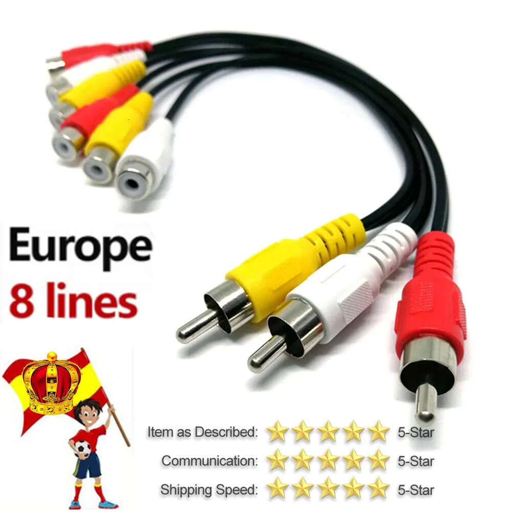 2024 Nouvelle Europe 8 Lignes CCCAM OSCAM EGYGOLD POLANDE Câble adapté au récepteur de récepteur du récepteur de récepteur Slovaquie en Allemagne