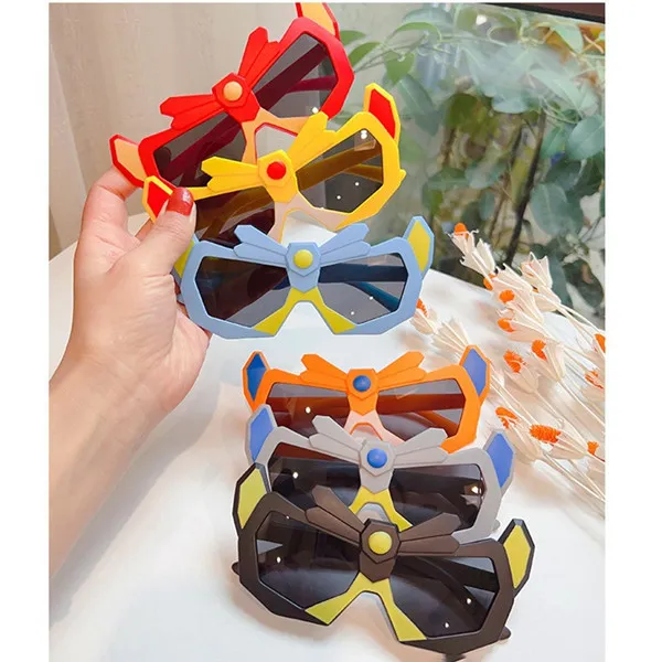 Dark glasses Cool boy girl cartoon Transformers sunglasses baby funny toy shade camera glasses