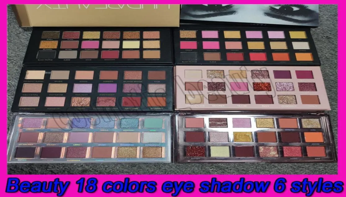 Nuova tavolozza per il trucco per gli occhi di bellezza Rosa Naughty nuda 18 colori tavolozza di ombretto palette opaca luccichio Mercurio Ombre Paletes 6 Styles7923483