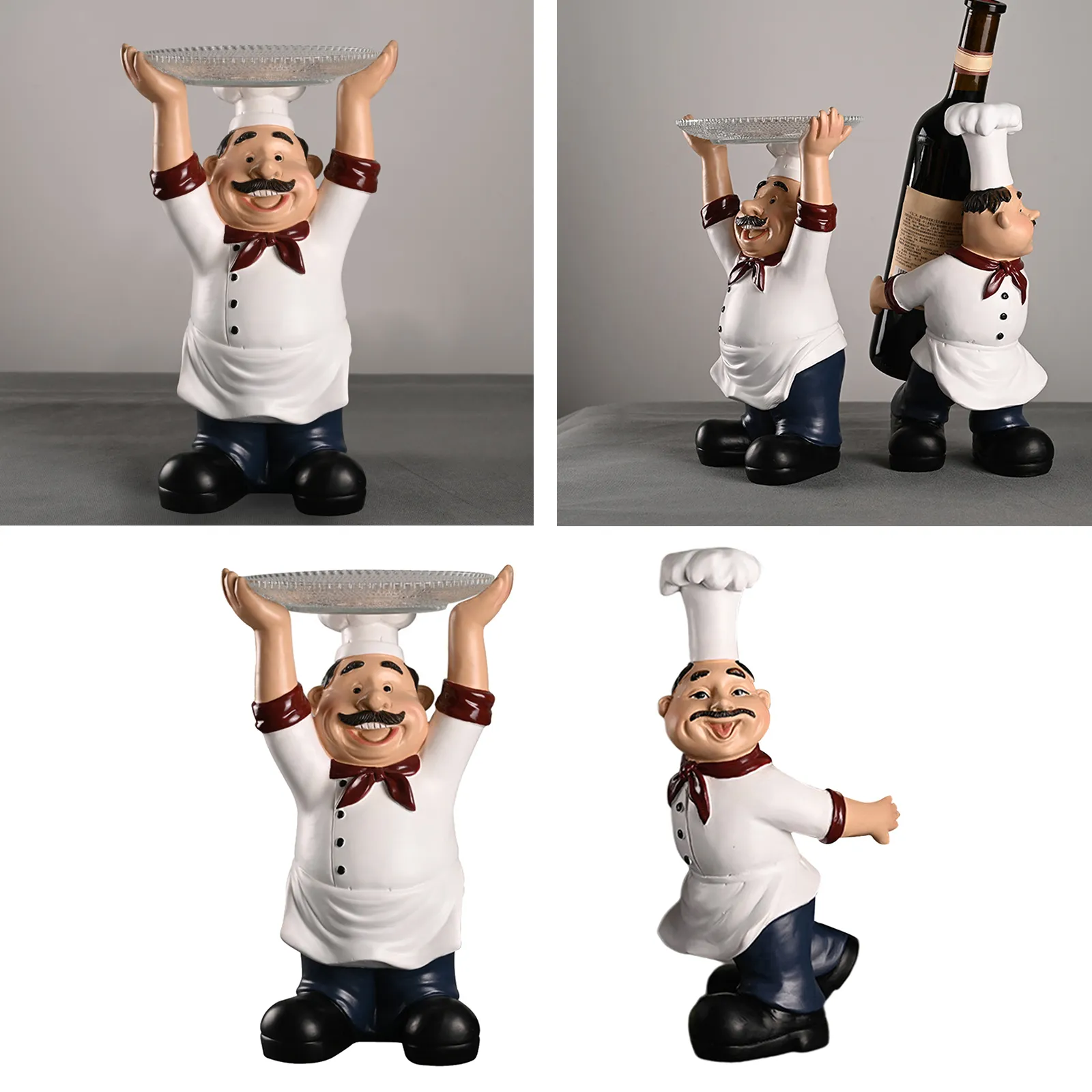 Cook Collection Figure Rustic Chef Statue Figurine - Vintage Kitchen Decor, Country Cook ...