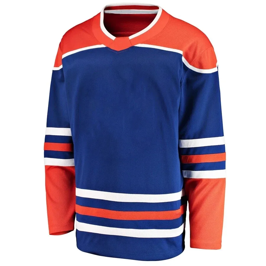 Hockey anpassade hockey tröja Amerika Edmonton ishockey tröja personaliserade ditt namn valfritt nummer syade bokstäver