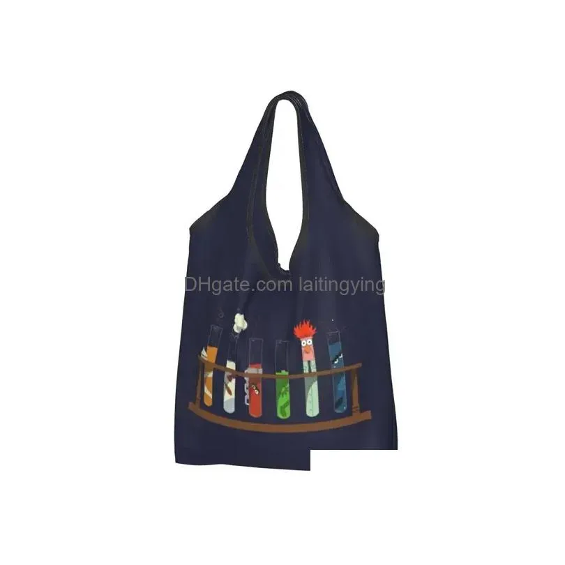 Altre forniture di maternità Kawaii Stampato Beaker Laboratory Technology Shop Borse Borse portatile Shopper Science Chemistry Handb Dh4gi