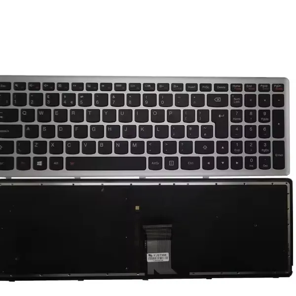 Klawiatura laptopa dla Lenovo Z710 U510 Wielka Brytania Wielka Brytania 25211325 25211356 25211294 z podświetlaną srebrną ramą NOWOŚĆ