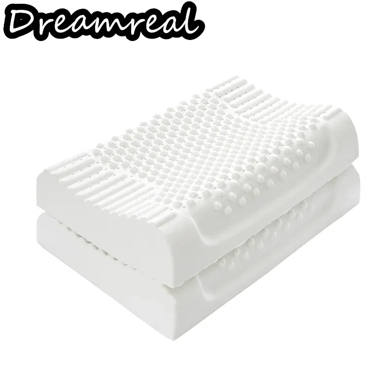 Masseur dreamrereal naturel oreiller de latex rassacre protège les vertèbres soins de santé oreiller orthopédique 40 * 60 30 * 50 oreillers de massage