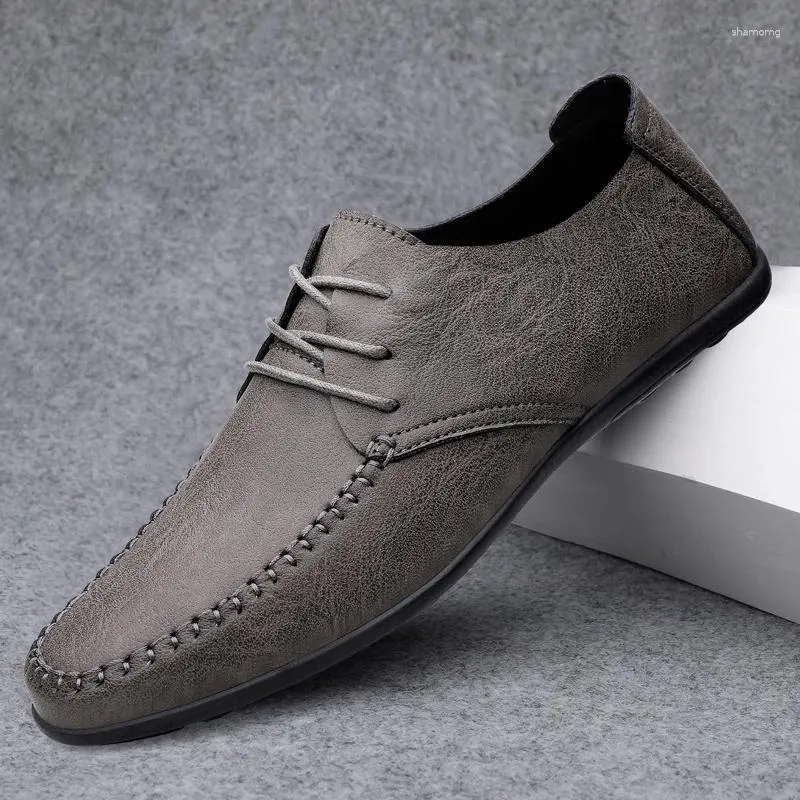 Sapatos casuais verão para homens Microfiber couro apartamentos leves mocassins plus size 38-47 calçados macios