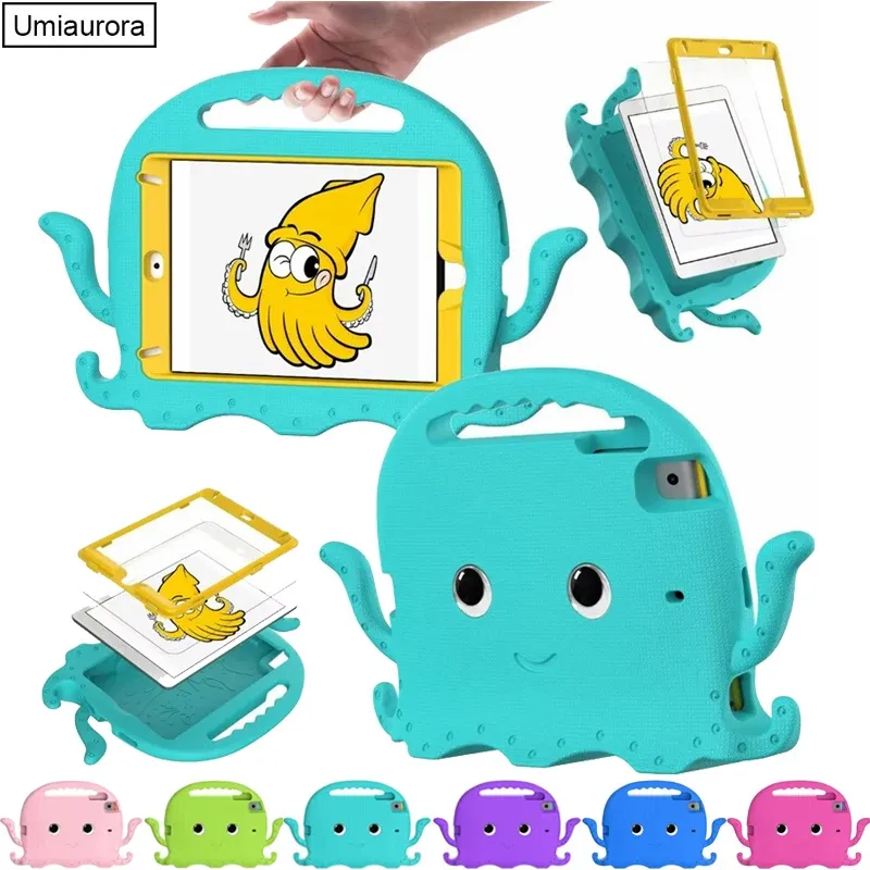 Case Kid Cartoon Eva Stand Cover per iPad 7th 8th 9th 10.2 6th Gen 9.7 2018 Mini Air 2 3 4 5 10.9 Pro 11 Shock Shock Proof Shell Case Shell