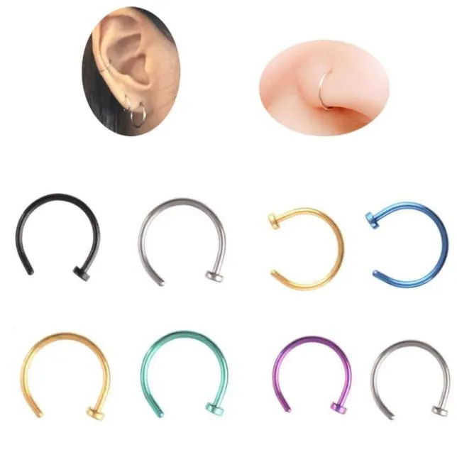 NEE NUS RING BUDEN Piercing sieraden Body Arts Fake Septum Rings Nosecuffs Magnet Ear Tragus Kraakbeen Lip Labret Cheater Niet -doorboorde M3203974