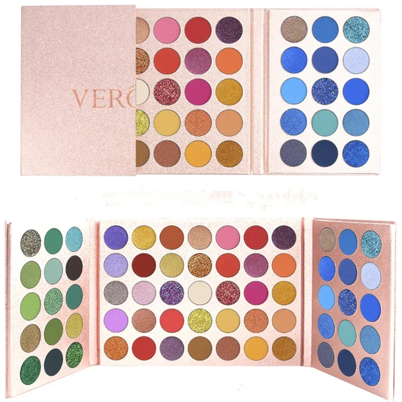 Shadow Veronni 65 Farben Lidschatten Make -up Palette Buntes Lidschatten -Set Glitter High Pigment Shimmer Matte Pro Bright Make -up Kit