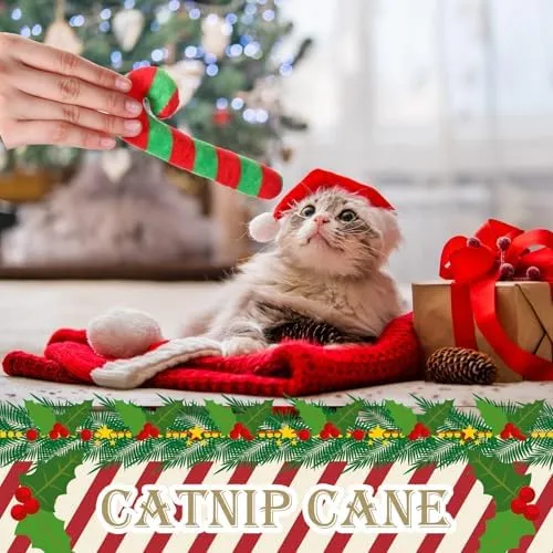 Holiday Pet Gift Set Supervitae 33-Piece Christmas Cat Stocking Toy Kit - Interactive Cat Toys With Feather Teaser, Balls & Catnip Toys Cat Christmas Toys